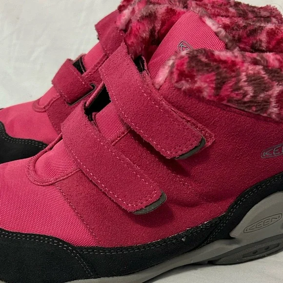 Keen Girls Knotch Chukka Boots hook/loop closure Size 7 pink - Picture 5 of 12